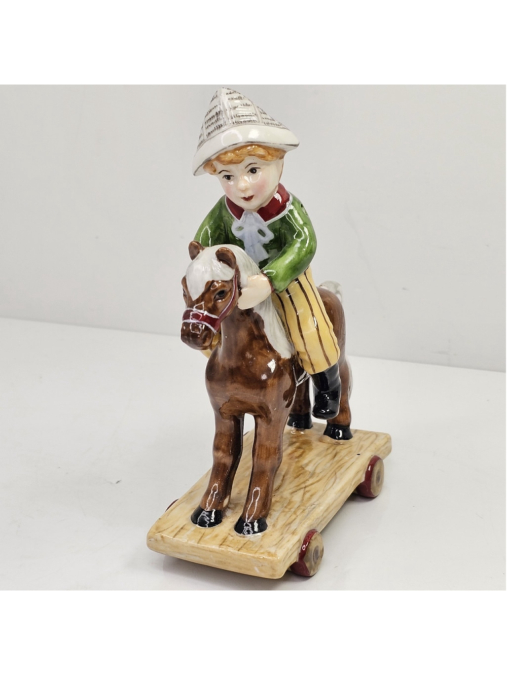 Villeroy & Boch Christmas Joy Porcelain Figurine Boy on a Horse Ornament Vintage